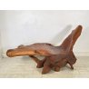 GRANDE CHAISE LONGUE RADICE LEGNO POLTRONA RUSTICA ANNI 60 CEPPO ALBERO 189/300