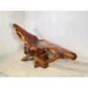 GRANDE CHAISE LONGUE RADICE LEGNO POLTRONA RUSTICA ANNI 60 CEPPO ALBERO 189/300