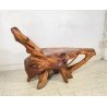 GRANDE CHAISE LONGUE RADICE LEGNO POLTRONA RUSTICA ANNI 60 CEPPO ALBERO 189/300