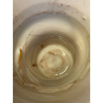 ANTICO VASO BIANSATO Gualdo Tadino CERAMICA MAIOLICA LUSTRO ORO BLU 41 cm/h