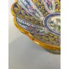 ANTICA ALZATA Gualdo Tadino CERAMICA MAIOLICA LUSTRO ORO BLU 11 cm/h EPOCA '900