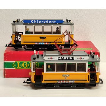 LGB 2035 + 3500 scala G Locomotiva TRAM LEHMANN Trenino Elettrico Vintage BOX