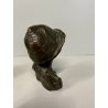 SCULTURA BUSTO BRONZO "scugnizzo" NAPOLI De Martino FANCIULLO 13 cm/h PRIMO '900