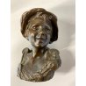 SCULTURA BUSTO BRONZO "scugnizzo" NAPOLI De Martino FANCIULLO 13 cm/h PRIMO '900