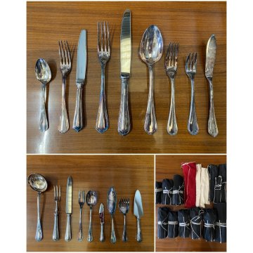 SERVIZIO 12 pers POSATE ARGENTATE Christofle Spatours MIDCENTURY LUXURY CURTLERY