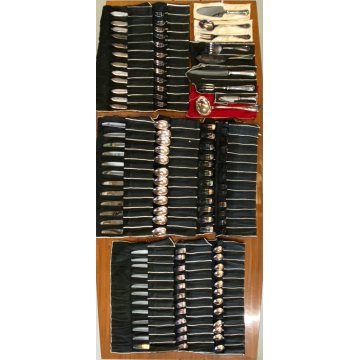 SERVIZIO 12 pers POSATE ARGENTATE Christofle Spatours MIDCENTURY LUXURY CURTLERY