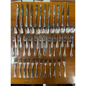 SERVIZIO 12 pers POSATE ARGENTATE Christofle Spatours MIDCENTURY LUXURY CURTLERY