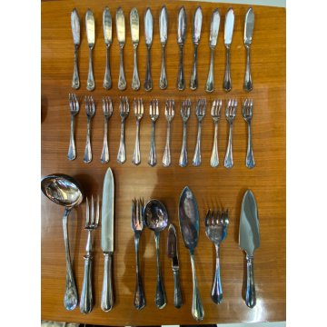 SERVIZIO 12 pers POSATE ARGENTATE Christofle Spatours MIDCENTURY LUXURY CURTLERY