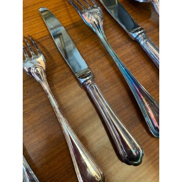 SERVIZIO 12 pers POSATE ARGENTATE Christofle Spatours MIDCENTURY LUXURY CURTLERY