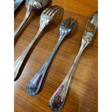 SERVIZIO 12 pers POSATE ARGENTATE Christofle Spatours MIDCENTURY LUXURY CURTLERY