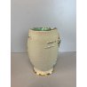 VASO CERAMICA VINTAGE APA Lina Poggi ALBISOLA PESCI ONDE VERDE 14 cm/h '50s