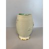 VASO CERAMICA VINTAGE APA Lina Poggi ALBISOLA PESCI ONDE VERDE 14 cm/h '50s