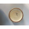 VASO CERAMICA VINTAGE APA Lina Poggi ALBISOLA PESCI ONDE VERDE 14 cm/h '50s