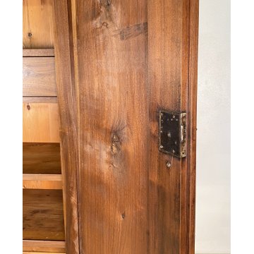 ANTICO ARMADIO CAPPUCCINO GUARDAROBA 1800 LEGNO MASSELLO NOCE 2 ANTE OLD SEGRETO