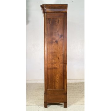 ANTICO ARMADIO CAPPUCCINO GUARDAROBA 1800 LEGNO MASSELLO NOCE 2 ANTE OLD SEGRETO