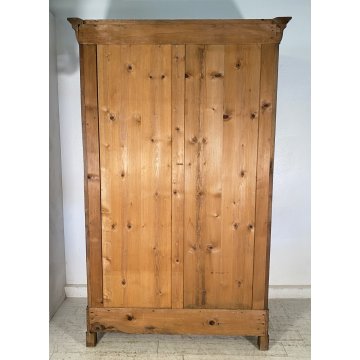 ANTICO ARMADIO CAPPUCCINO GUARDAROBA 1800 LEGNO MASSELLO NOCE 2 ANTE OLD SEGRETO