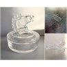 SCATOLA ROTONDA CON COPERCHIO CRISTALLO Sevres CRYSTAL BOX+LID HORSE HEAD ø15 cm