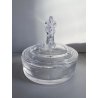 SCATOLA ROTONDA CON COPERCHIO CRISTALLO Sevres CRYSTAL BOX+LID HORSE HEAD ø15 cm