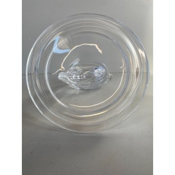SCATOLA ROTONDA CON COPERCHIO CRISTALLO Sevres CRYSTAL BOX+LID HORSE HEAD ø15 cm