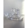 SCATOLA ROTONDA CON COPERCHIO CRISTALLO Sevres CRYSTAL BOX+LID HORSE HEAD ø15 cm