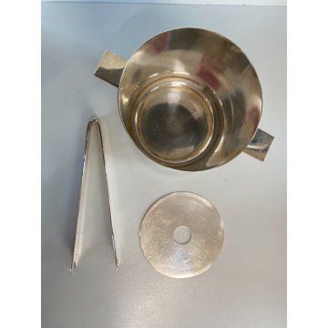 SECCHIELLO GHIACCIO con PINZE DESIGN Lino Sabattini PER Christofle FRANCIA '60s