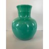 VASO VINTAGE VETRO MURANO VERDE VENEZIANO Venini '84 FIRMATO ø 22x27cm/h