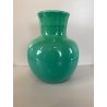 VASO VINTAGE VETRO MURANO VERDE VENEZIANO Venini '84 FIRMATO ø 22x27cm/h