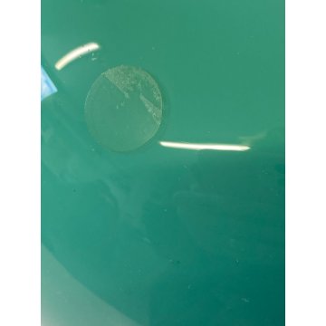 VASO VINTAGE VETRO MURANO VERDE VENEZIANO Venini '84 FIRMATO ø 22x27cm/h