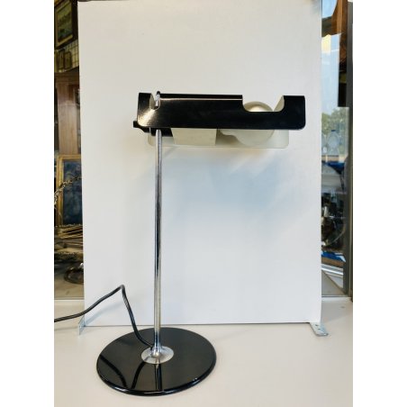 LAMPADA DA TAVOLO 291 SPIDER NERO DESIGN Joe Colombo Oluce 40cm/h FUNZIONA '60s