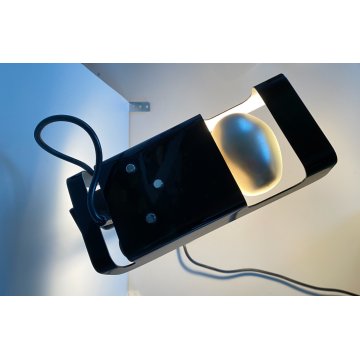 LAMPADA DA TAVOLO 291 SPIDER NERO DESIGN Joe Colombo Oluce 40cm/h FUNZIONA '60s