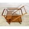 CARRELLO BAR PORTA VIVANDE ANNI 50 DESIGN CESARE LACCA MID CENTURY LEGNO VETRO