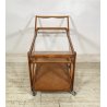 CARRELLO BAR PORTA VIVANDE ANNI 50 DESIGN CESARE LACCA MID CENTURY LEGNO VETRO