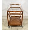 CARRELLO BAR PORTA VIVANDE ANNI 50 DESIGN CESARE LACCA MID CENTURY LEGNO VETRO