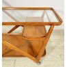 CARRELLO BAR PORTA VIVANDE ANNI 50 DESIGN CESARE LACCA MID CENTURY LEGNO VETRO
