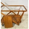 CARRELLO BAR PORTA VIVANDE ANNI 50 DESIGN CESARE LACCA MID CENTURY LEGNO VETRO