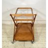 CARRELLO BAR PORTA VIVANDE ANNI 50 DESIGN CESARE LACCA MID CENTURY LEGNO VETRO