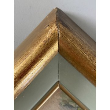 PICCOLO QUADRO ACQUERELLO FIRMA A.B. NATURA MORTA BOUQUET FIORI ROSE MARGHERITE