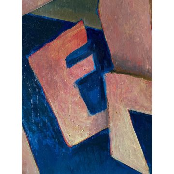 GRANDE QUADRO DIPINTO OLIO TAVOLA COMPOSIZIONE ASTRATTA Kofler ARTE MODERNA '900