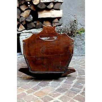 ANTICA CULLA A DONDOLO EPOCA primi '800 ABETE MASSELLO CONTENITORE