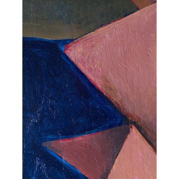 GRANDE QUADRO DIPINTO OLIO TAVOLA COMPOSIZIONE ASTRATTA Kofler ARTE MODERNA '900
