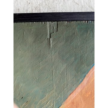 GRANDE QUADRO DIPINTO OLIO TAVOLA COMPOSIZIONE ASTRATTA Kofler ARTE MODERNA '900