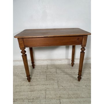 ANTICO PICCOLO TAVOLINO EPOCA 1800 LEGNO NOCE TAVOLO GIOCO CONSOLLE CASSETTO