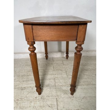 ANTICO PICCOLO TAVOLINO EPOCA 1800 LEGNO NOCE TAVOLO GIOCO CONSOLLE CASSETTO