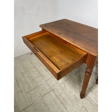 ANTICO PICCOLO TAVOLINO EPOCA 1800 LEGNO NOCE TAVOLO GIOCO CONSOLLE CASSETTO