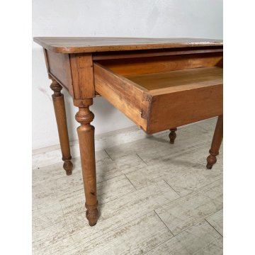 ANTICO PICCOLO TAVOLINO EPOCA 1800 LEGNO NOCE TAVOLO GIOCO CONSOLLE CASSETTO