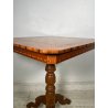 ANTICO TAVOLINO LEGNO INTARSIATO GIOCO SCACCHI TORNITO TAVOLO SALOTTO VINTAGE