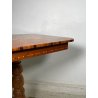 ANTICO TAVOLINO LEGNO INTARSIATO GIOCO SCACCHI TORNITO TAVOLO SALOTTO VINTAGE