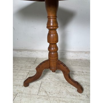 ANTICO TAVOLINO LEGNO INTARSIATO GIOCO SCACCHI TORNITO TAVOLO SALOTTO VINTAGE
