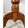 ANTICO TAVOLINO LEGNO INTARSIATO GIOCO SCACCHI TORNITO TAVOLO SALOTTO VINTAGE