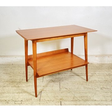 TAVOLINO SALOTTO DESIGN ANNI 7O LEGNO VETRO SMALL TABLE SCRITTOIO CASSETTO